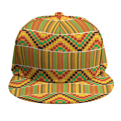 Ethnic Kente Pattern Print Snapback Cap