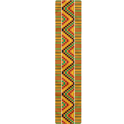 Ethnic Kente Pattern Print Table Runner
