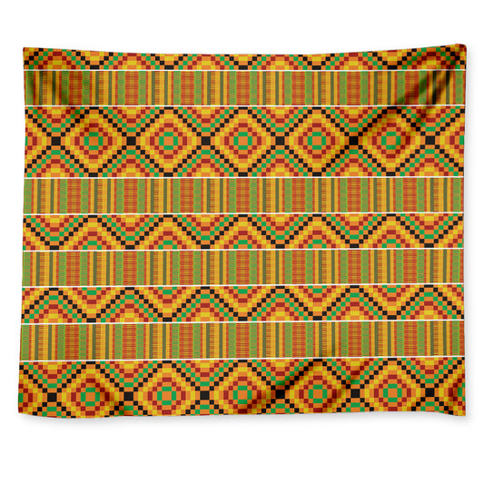 Ethnic Kente Pattern Print Tapestry