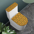 Ethnic Kente Pattern Print Toilet Lid And Tank Cover Set
