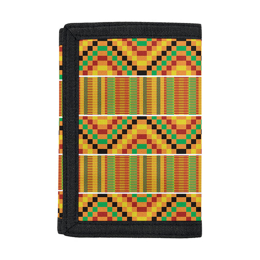 Ethnic Kente Pattern Print Trifold Wallet
