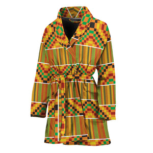 Ethnic Kente Pattern Print Women's Bathrobe