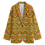 Ethnic Kente Pattern Print Women's Blazer