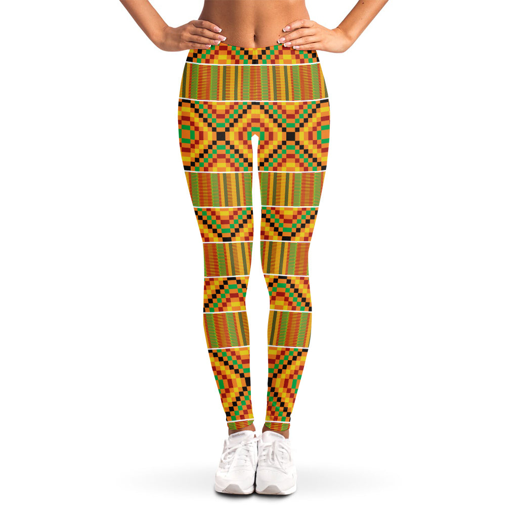Ethnic Kente Pattern Print Women's Leggings