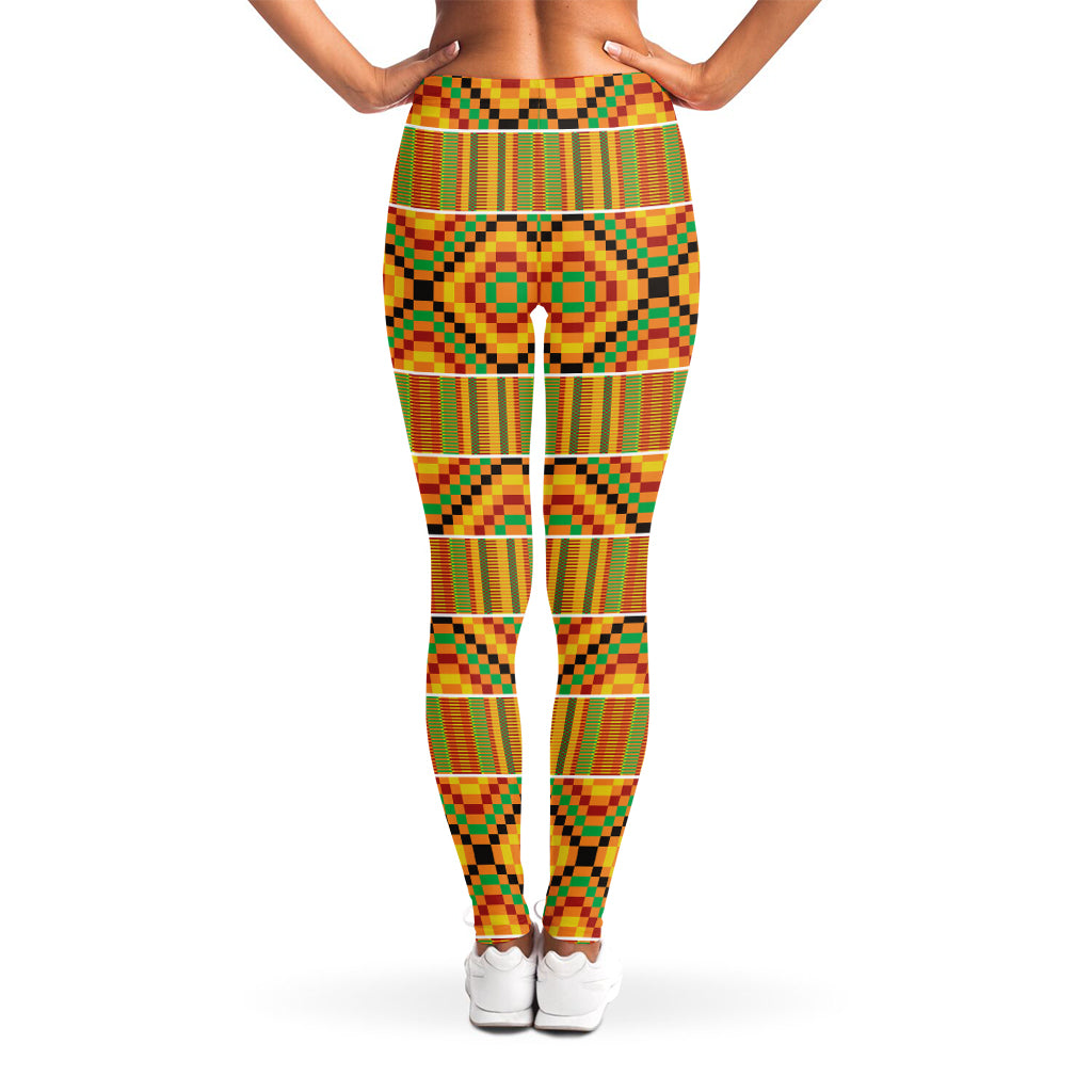 Ethnic Kente Pattern Print Women's Leggings