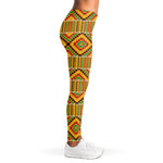 Ethnic Kente Pattern Print Women's Leggings