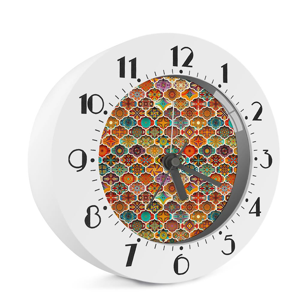 Ethnic Mandala Bohemian Pattern Print Alarm Clock