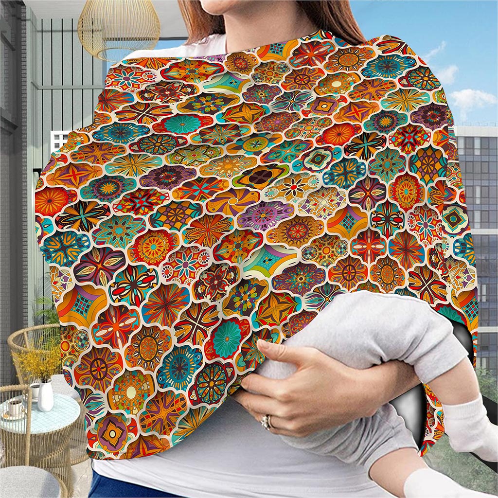 Ethnic Mandala Bohemian Pattern Print Baby Seat Cover