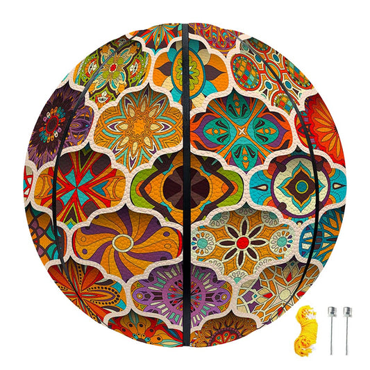 Ethnic Mandala Bohemian Pattern Print Basketball