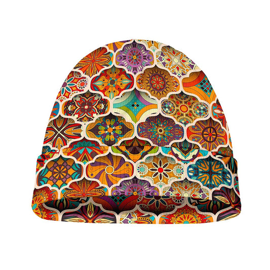 Ethnic Mandala Bohemian Pattern Print Beanie