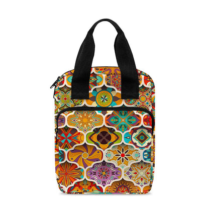 Ethnic Mandala Bohemian Pattern Print Bible Tote Bag