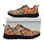 Ethnic Mandala Bohemian Pattern Print Black Running Shoes