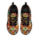 Ethnic Mandala Bohemian Pattern Print Black Running Shoes