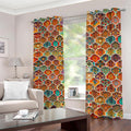 Ethnic Mandala Bohemian Pattern Print Dimout Grommet Curtains