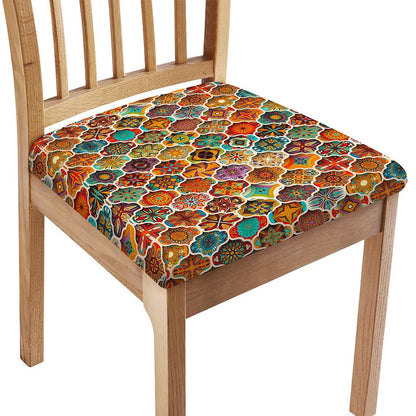 Ethnic Mandala Bohemian Pattern Print Chair Cushion Cover