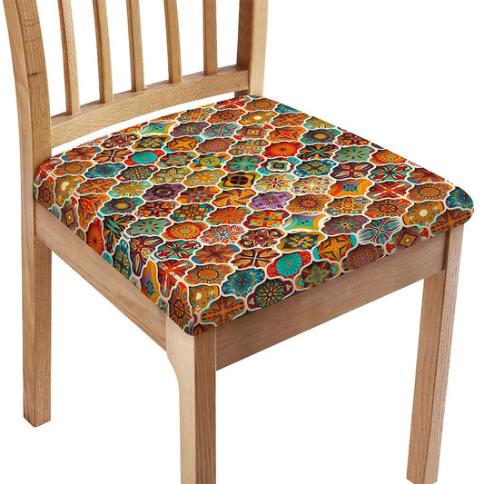 Ethnic Mandala Bohemian Pattern Print Chair Cushion Cover