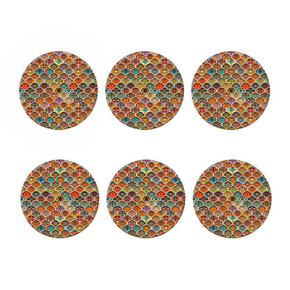 Ethnic Mandala Bohemian Pattern Print Coaster Set