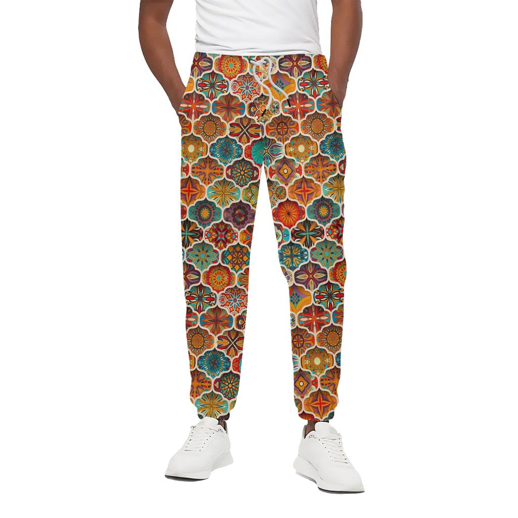 Ethnic Mandala Bohemian Pattern Print Cotton Pants