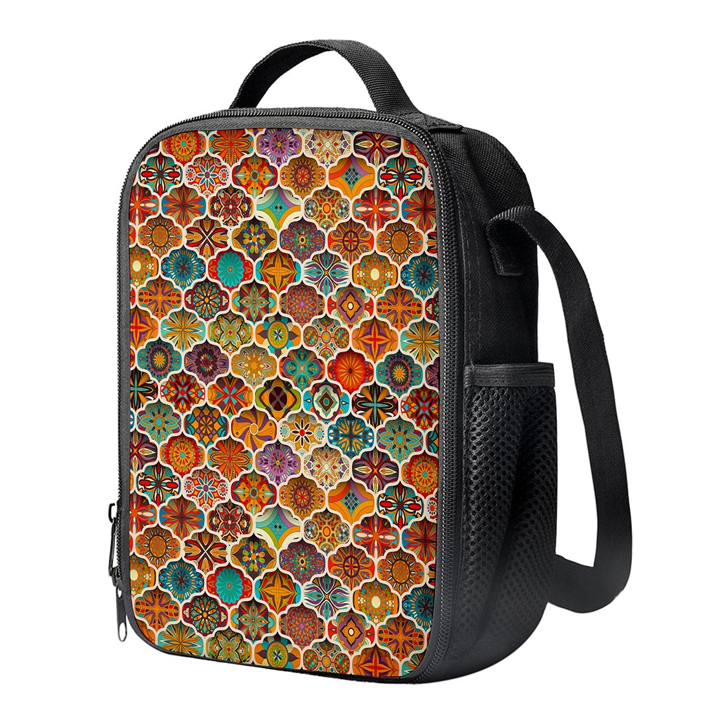 Ethnic Mandala Bohemian Pattern Print Crossbody Lunch Bag