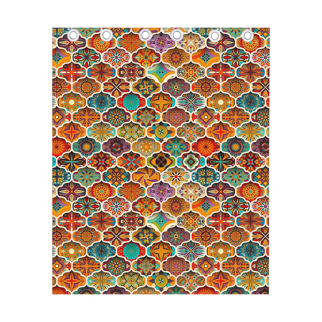 Ethnic Mandala Bohemian Pattern Print Curtain