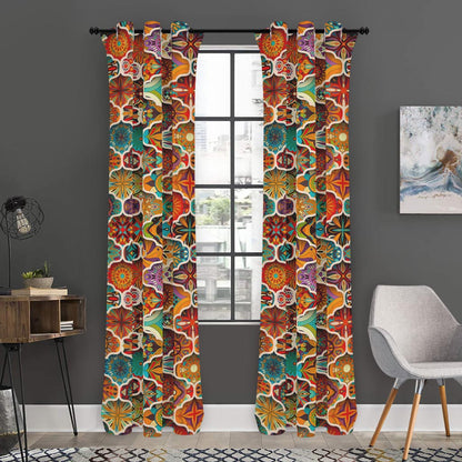 Ethnic Mandala Bohemian Pattern Print Curtain