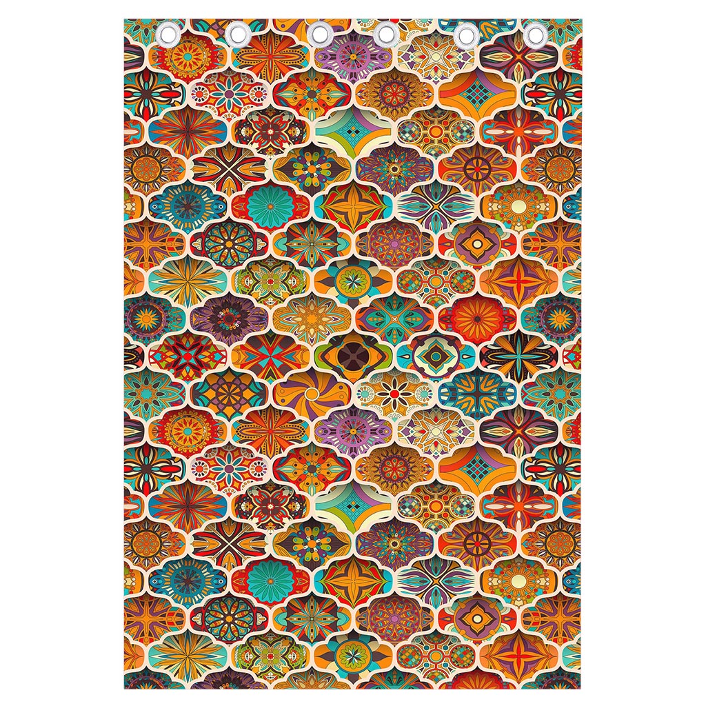 Ethnic Mandala Bohemian Pattern Print Curtain