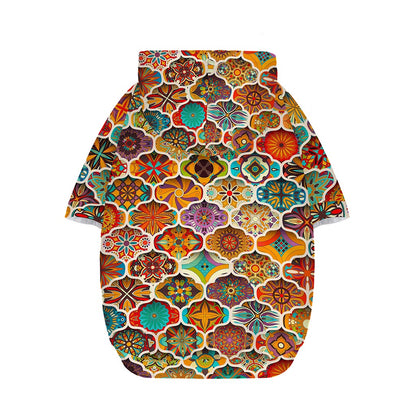 Ethnic Mandala Bohemian Pattern Print Dog Zip Up Hoodie