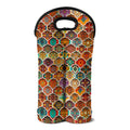 Ethnic Mandala Bohemian Pattern Print Double Neoprene Wine Tote