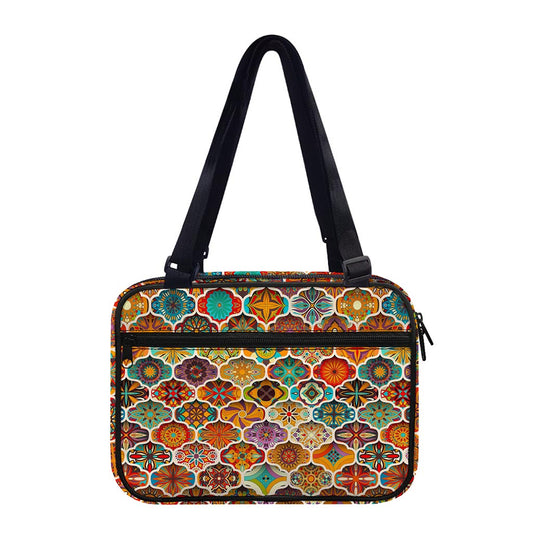 Ethnic Mandala Bohemian Pattern Print Double Strap Bible Bag
