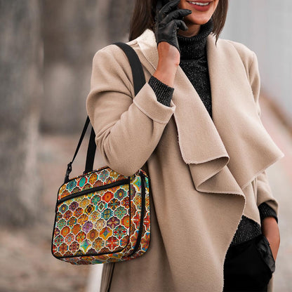 Ethnic Mandala Bohemian Pattern Print Double Strap Bible Bag