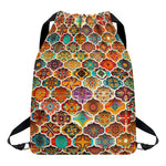 Ethnic Mandala Bohemian Pattern Print Drawstring Backpack