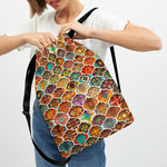 Ethnic Mandala Bohemian Pattern Print Drawstring Backpack