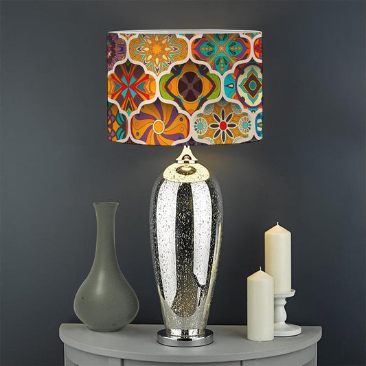 Ethnic Mandala Bohemian Pattern Print Drum Lamp Shade