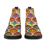 Ethnic Mandala Bohemian Pattern Print Flat Ankle Boots