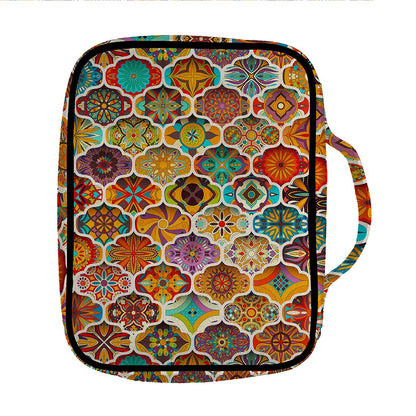 Ethnic Mandala Bohemian Pattern Print Front Pocket Bible Bag