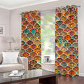 Ethnic Mandala Bohemian Pattern Print Grommet Curtains