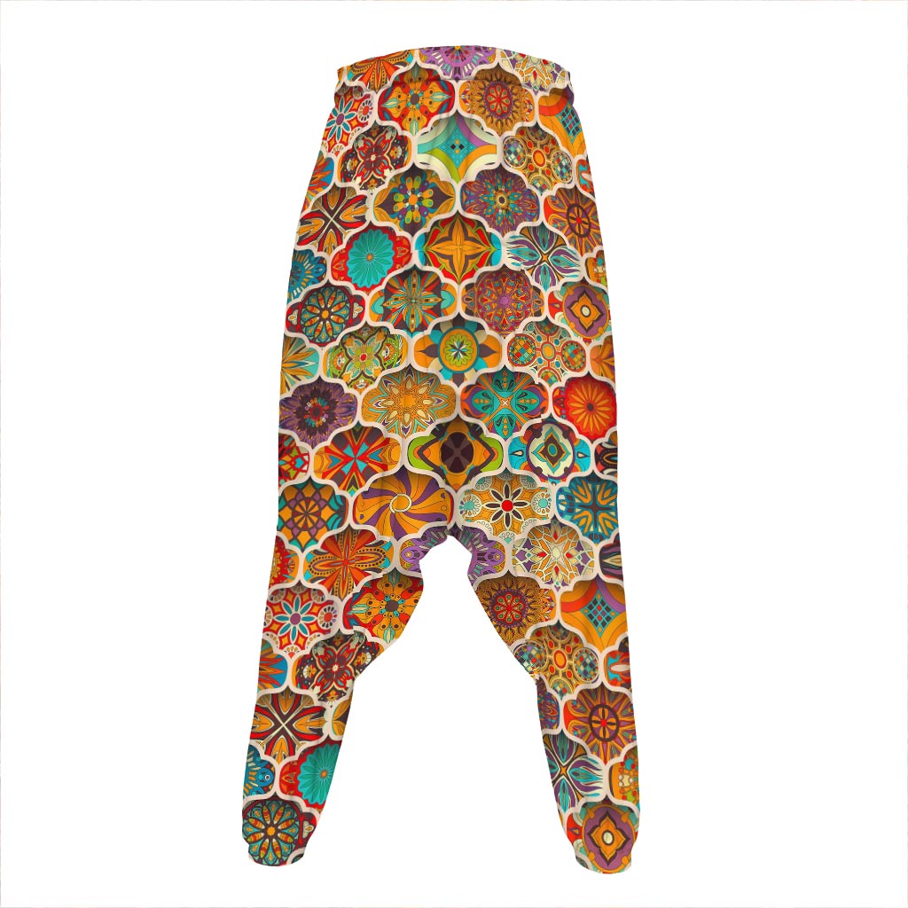 Ethnic Mandala Bohemian Pattern Print Hammer Pants