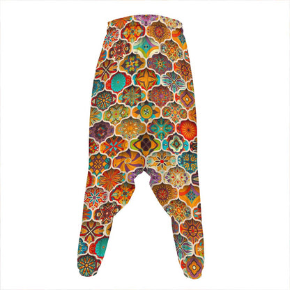 Ethnic Mandala Bohemian Pattern Print Hammer Pants