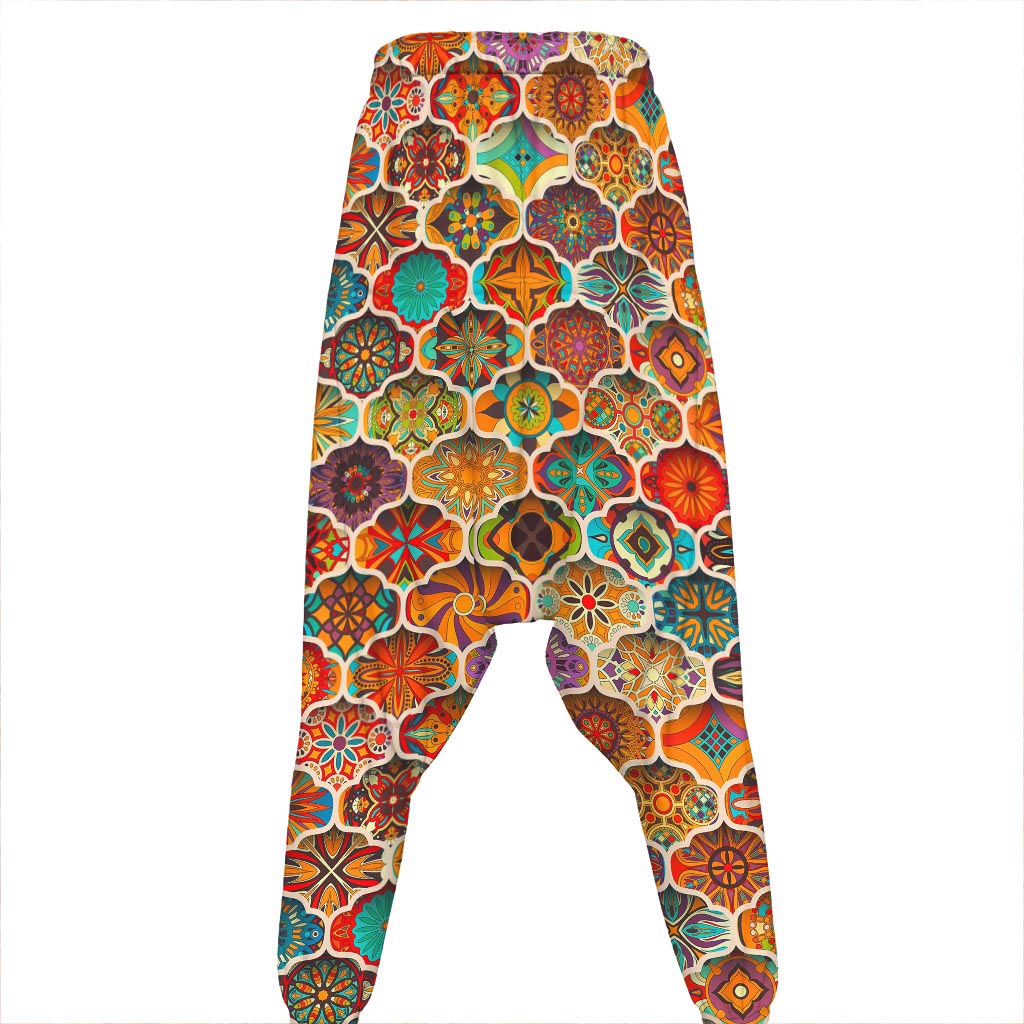 Ethnic Mandala Bohemian Pattern Print Hammer Pants