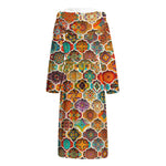 Ethnic Mandala Bohemian Pattern Print Hooded Bathrobe