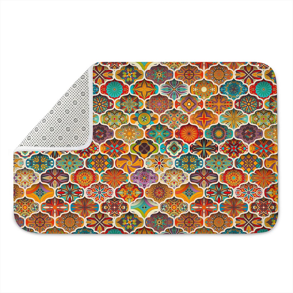 Ethnic Mandala Bohemian Pattern Print Indoor Door Mat