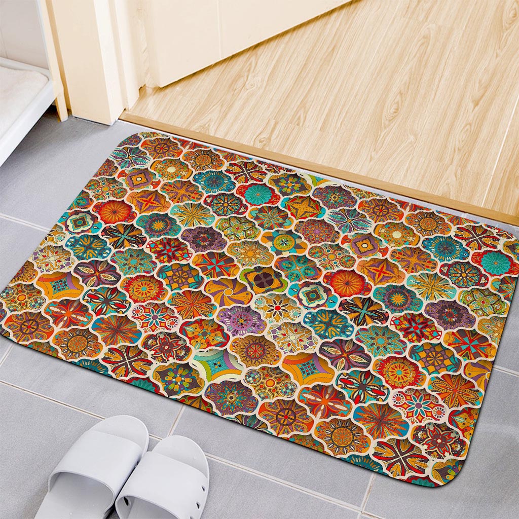 Ethnic Mandala Bohemian Pattern Print Indoor Door Mat