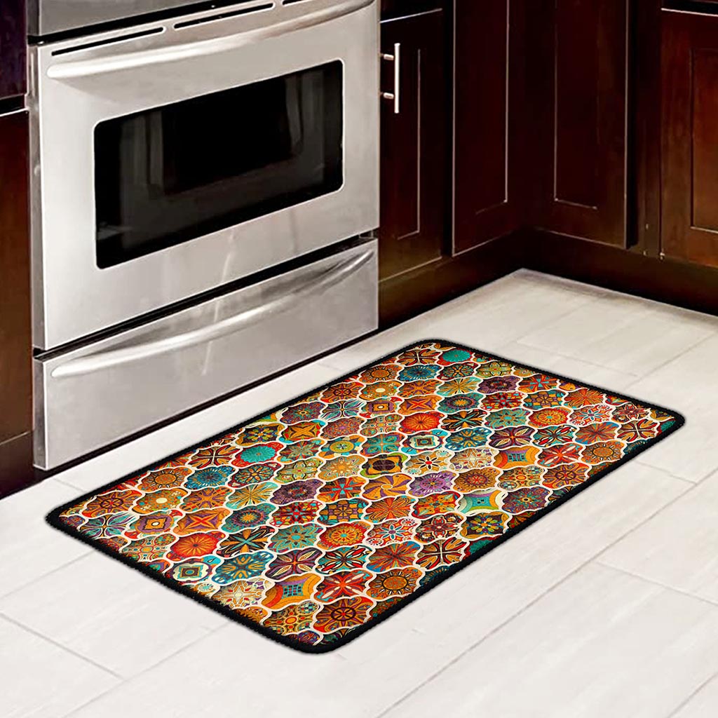 Ethnic Mandala Bohemian Pattern Print Kitchen Mat