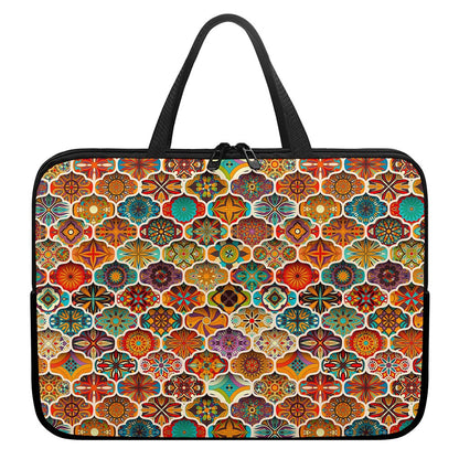 Ethnic Mandala Bohemian Pattern Print Laptop Sleeve With Handle