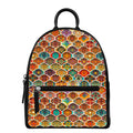 Ethnic Mandala Bohemian Pattern Print Leather Backpack