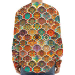 Ethnic Mandala Bohemian Pattern Print Long Sleeve Baseball Jersey