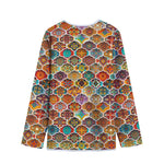 Ethnic Mandala Bohemian Pattern Print Long Sleeve Short Coat