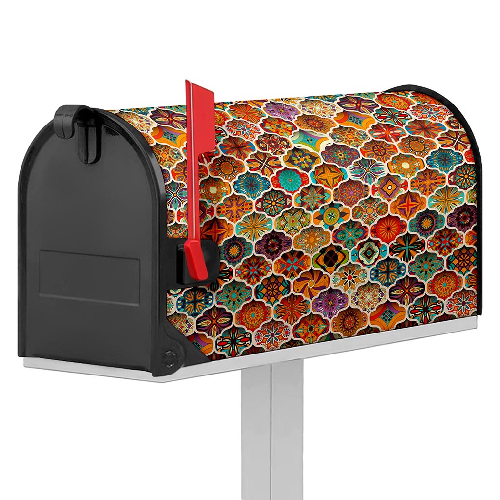 Ethnic Mandala Bohemian Pattern Print Mailbox Cover