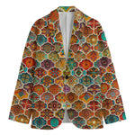 Ethnic Mandala Bohemian Pattern Print Men's Blazer