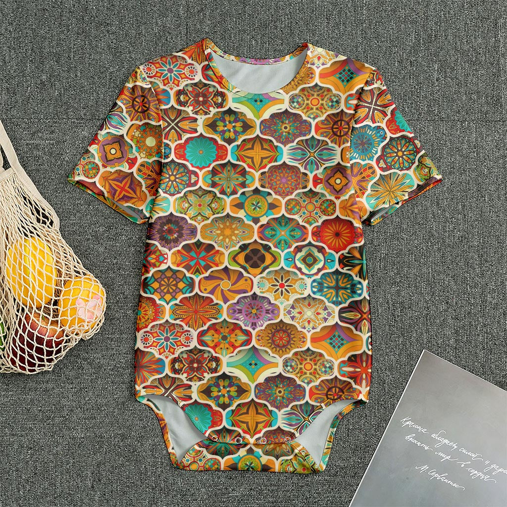 Ethnic Mandala Bohemian Pattern Print Men's Bodysuit